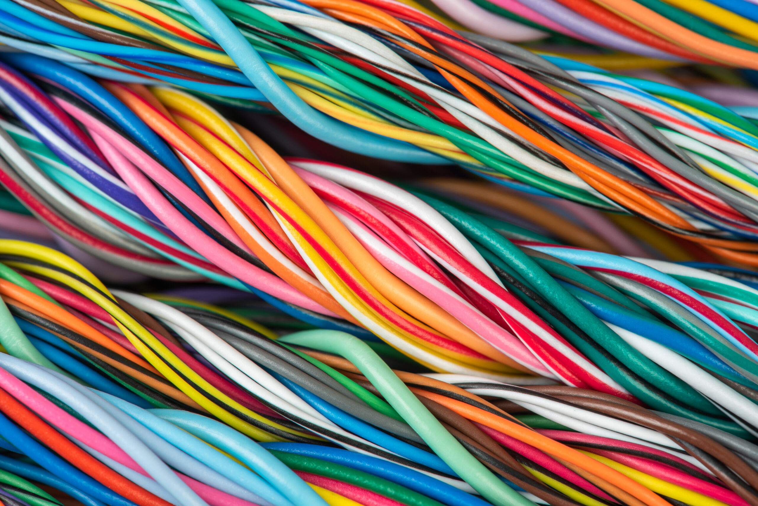 Electrical wiring - Colored electric cables and wires