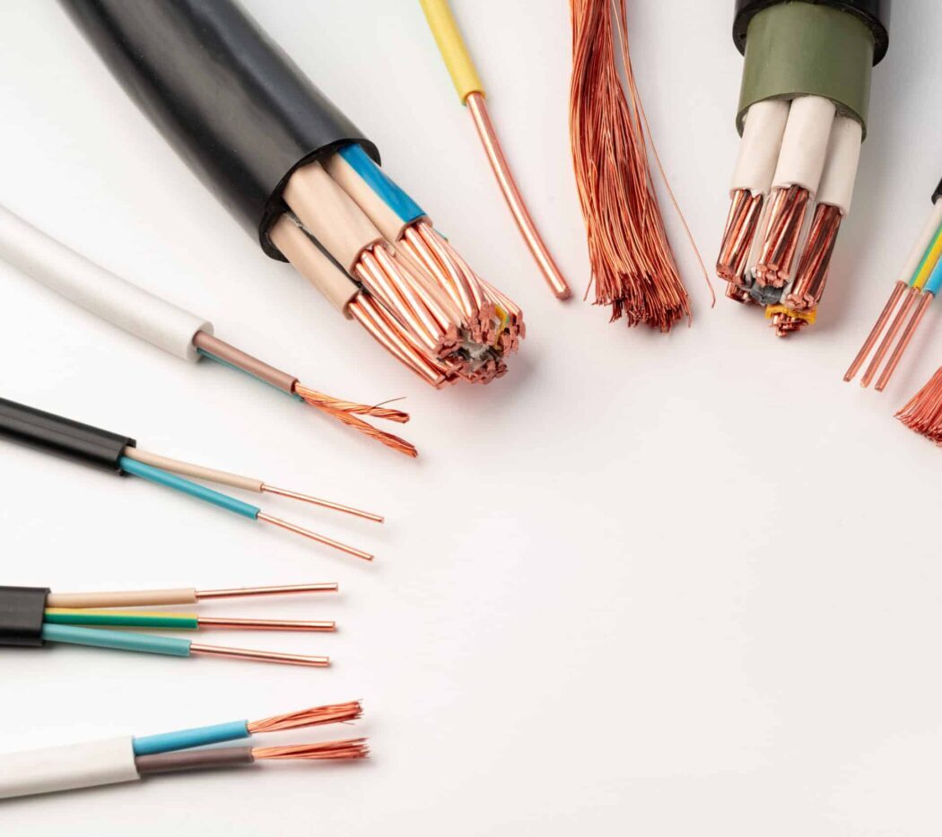 This image shows various copper electrical wires for wiring work