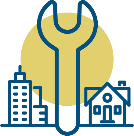 A logo demonstrating our plumbing, heating, electrical, and renewable services for residential clients.